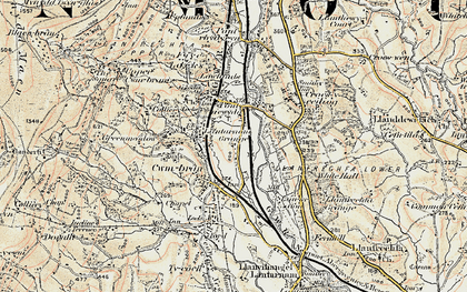 Old map of Forge Hammer in 1899-1900
