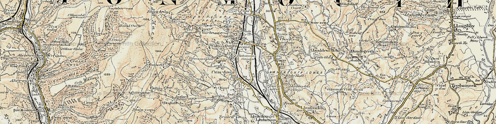 Old map of Forge Hammer in 1899-1900