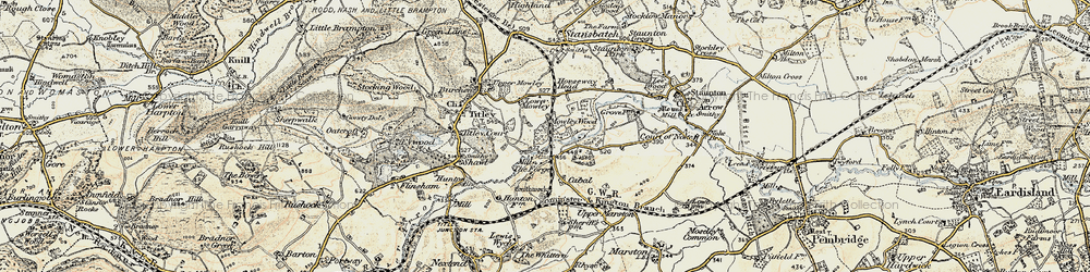 Old map of Forge, The in 1900-1903