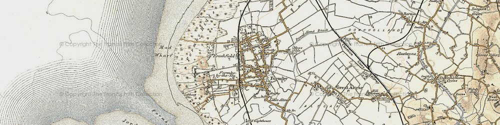 Old map of Formby in 1902-1903