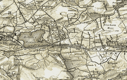 Old map of Bedlormie in 1904-1905