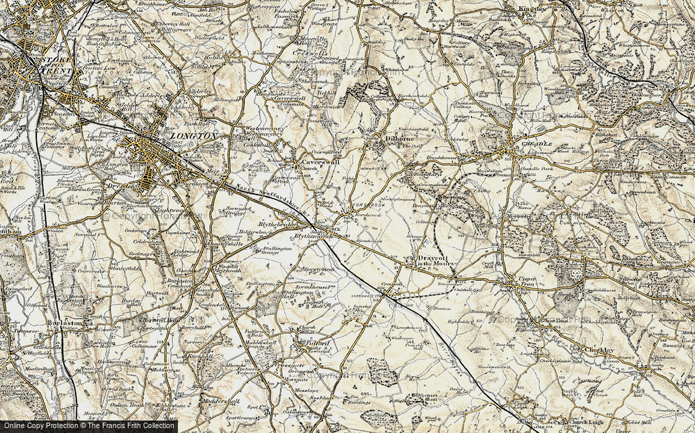 Old Map of Forsbrook, 1902 in 1902