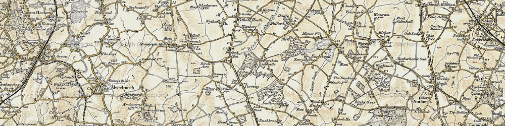 Old map of Forshaw Heath in 1901-1902