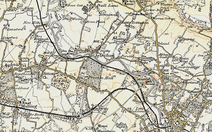 Old map of Forstal in 1897-1898