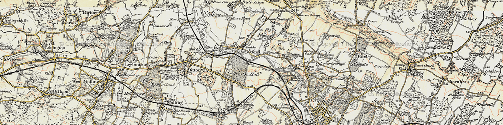 Old map of Forstal in 1897-1898
