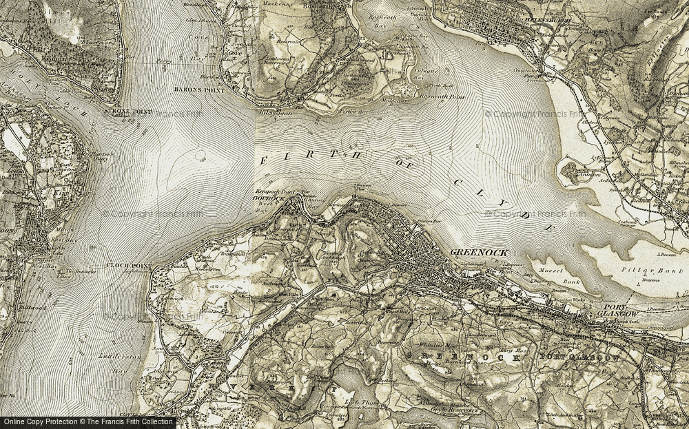 Old Map of Fort Matilda, 1905-1907 in 1905-1907