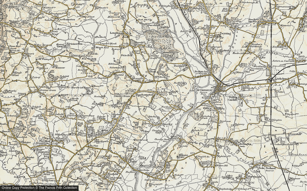 Old Map of Forthampton, 1899-1900 in 1899-1900
