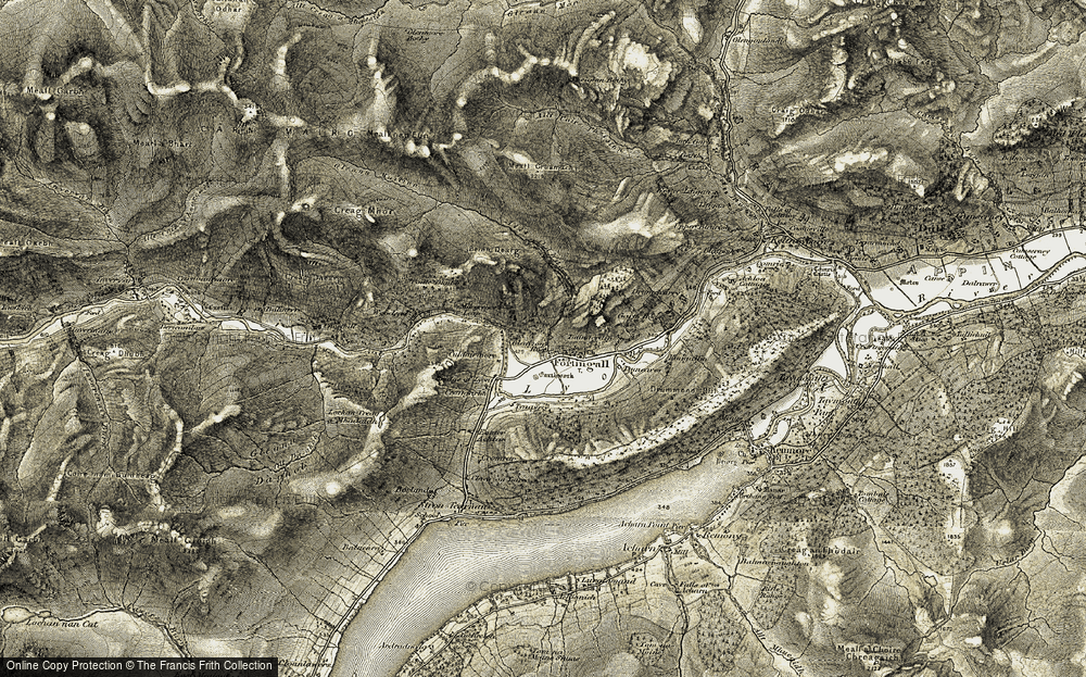 Old Map of Historic Map covering Bridge of Lyon in 1906-1908