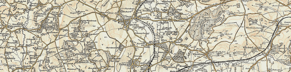 Old map of Forton in 1898-1899