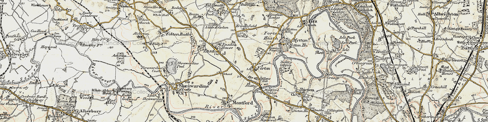 Old map of Forton in 1902