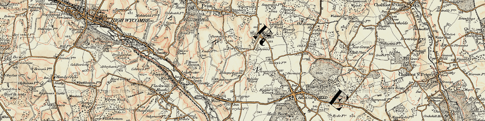 Old map of Forty Green in 1897-1898