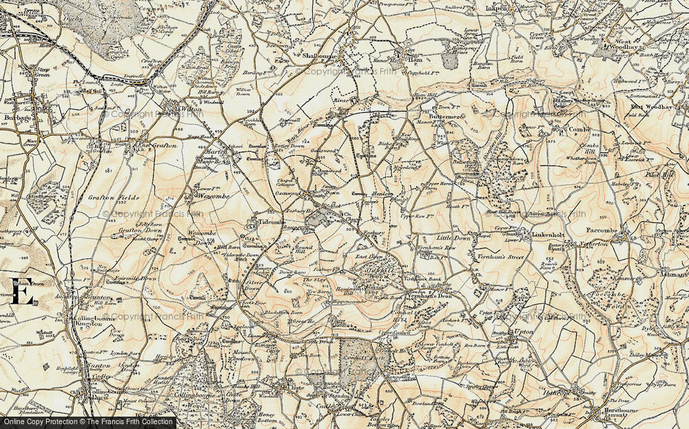 Old Map of Fosbury, 1897-1900 in 1897-1900