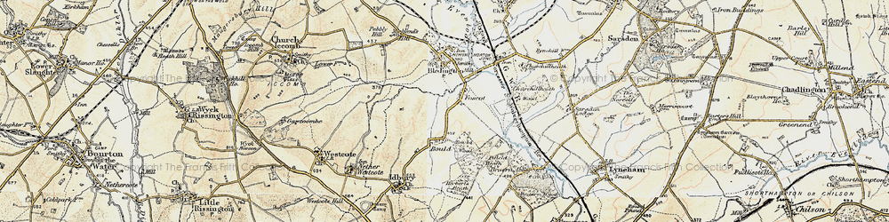 Old map of Foscot in 1898-1899