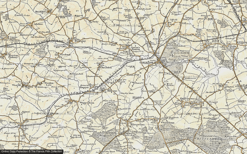 Old Map of Foscote, 1898-1901 in 1898-1901