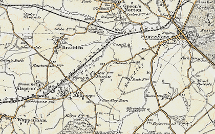 Old map of Foscote in 1898-1901