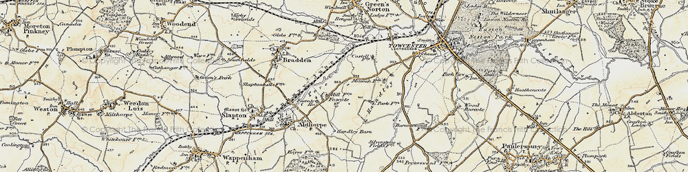 Old map of Foscote in 1898-1901