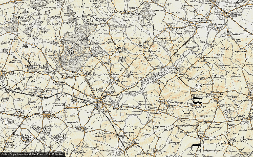 Old Map of Foscote, 1898-1901 in 1898-1901