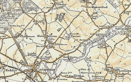 Old map of Foscote in 1898-1901