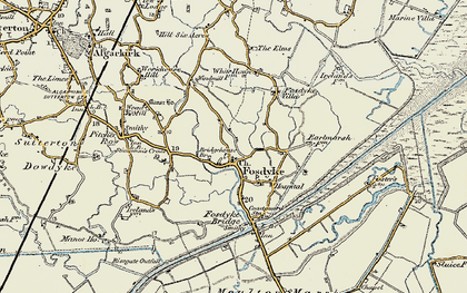 Old map of Fosdyke in 1901-1902