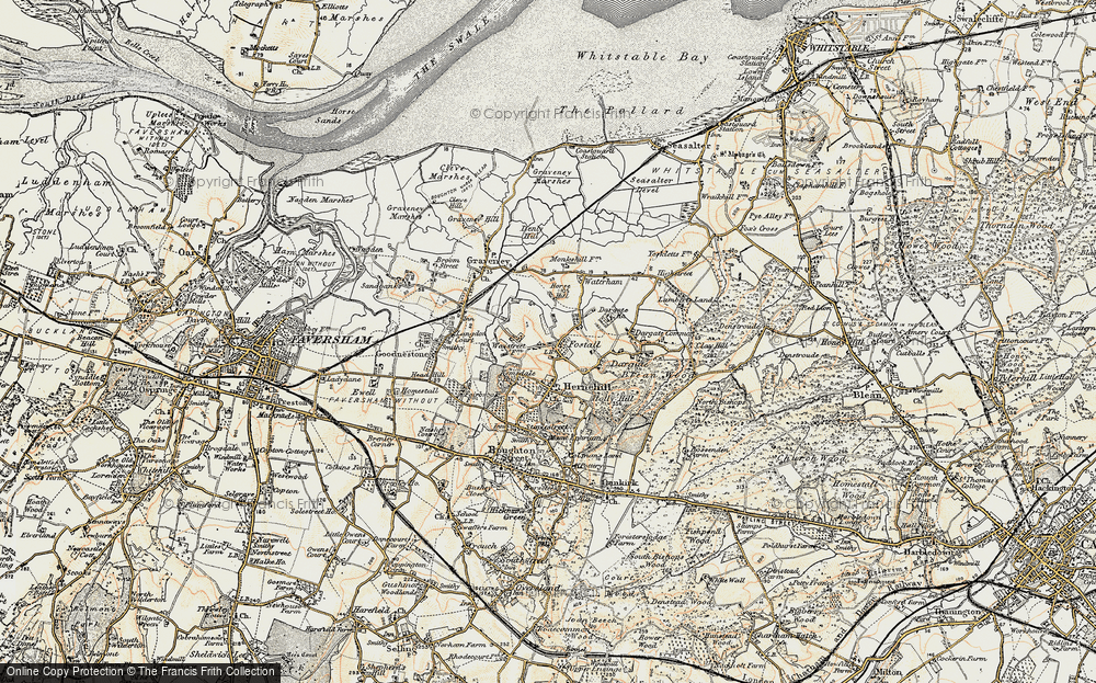 Old Map of Fostall, 1897-1898 in 1897-1898