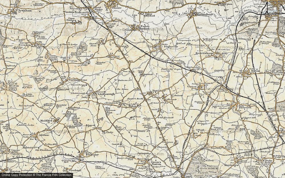 Old Map of Foster's Booth, 1898-1901 in 1898-1901