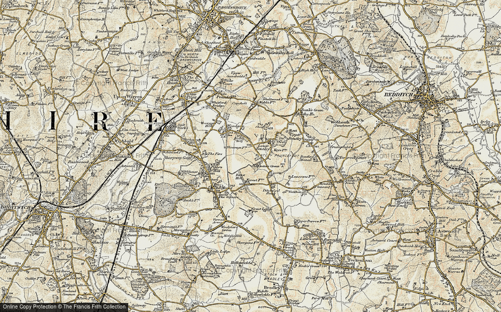Old Map of Foster's Green, 1899-1902 in 1899-1902