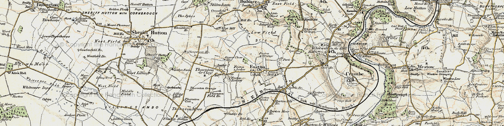 Old map of Foston in 1903