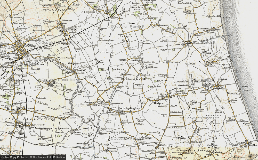 Old Map of Foston on the Wolds, 1903-1904 in 1903-1904