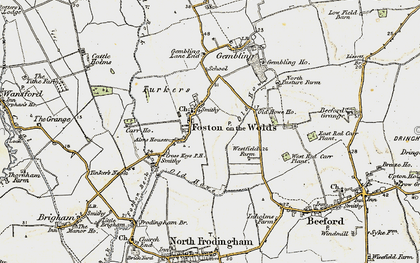 Old map of Foston on the Wolds in 1903-1904