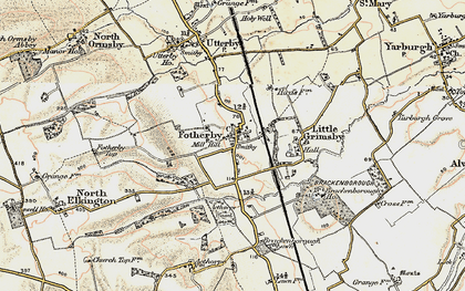 Old map of Fotherby in 1903