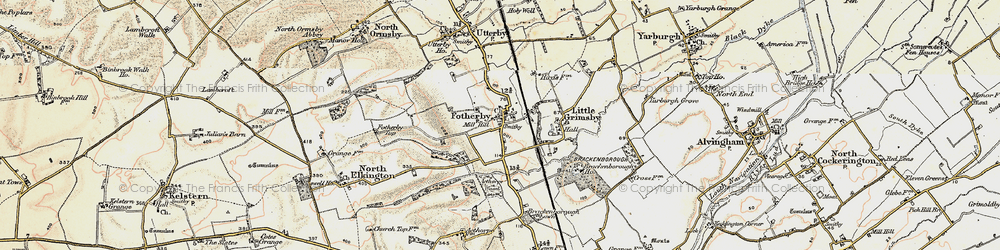 Old map of Fotherby in 1903