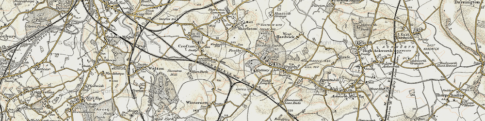 Old map of Foulby in 1903
