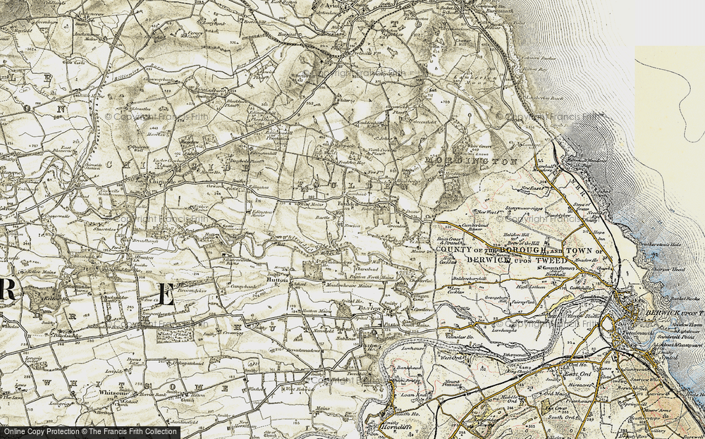 Old Map of Historic Map covering Woodlands in 1901-1903