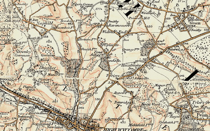 Old map of Brands Ho in 1897-1898