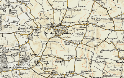 Old map of Four Ashes in 1901