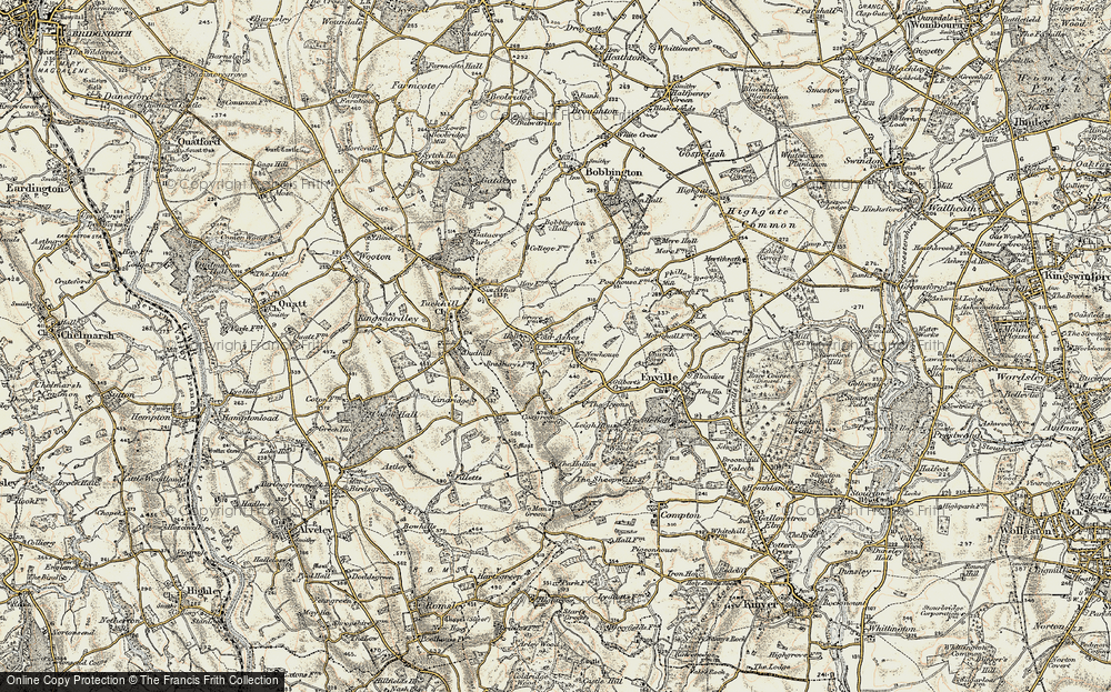Old Map of Four Ashes, 1902 in 1902
