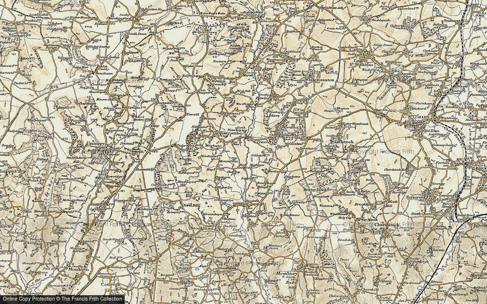 Old Map of Four Elms, 1898-1900 in 1898-1900
