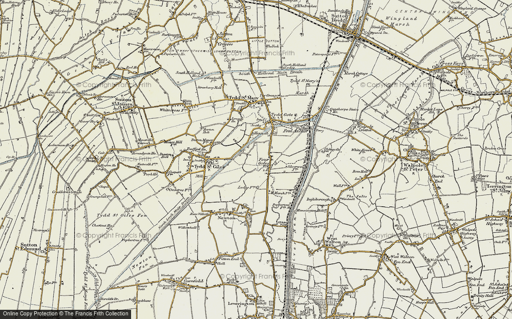 Old Map of Four Gotes, 1901-1902 in 1901-1902