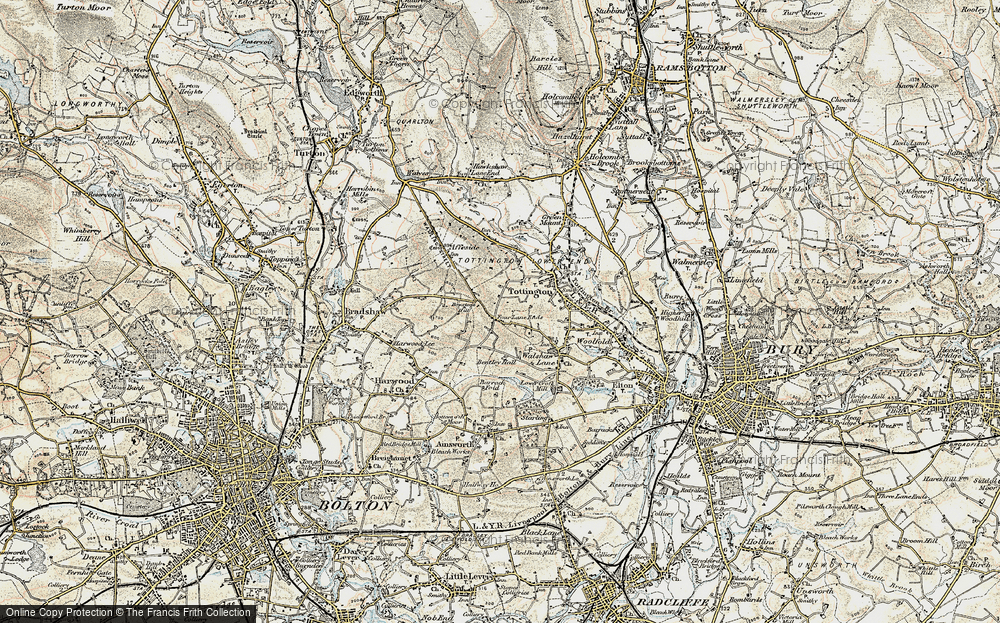 Old Map of Four Lane Ends, 1903 in 1903