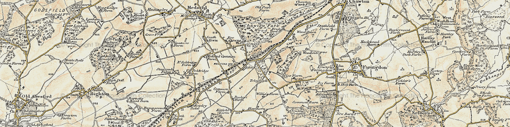 Old map of Four Marks in 1897-1900