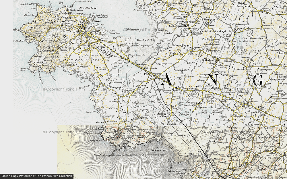 Old Map of Four Mile Bridge, 1903-1910 in 1903-1910