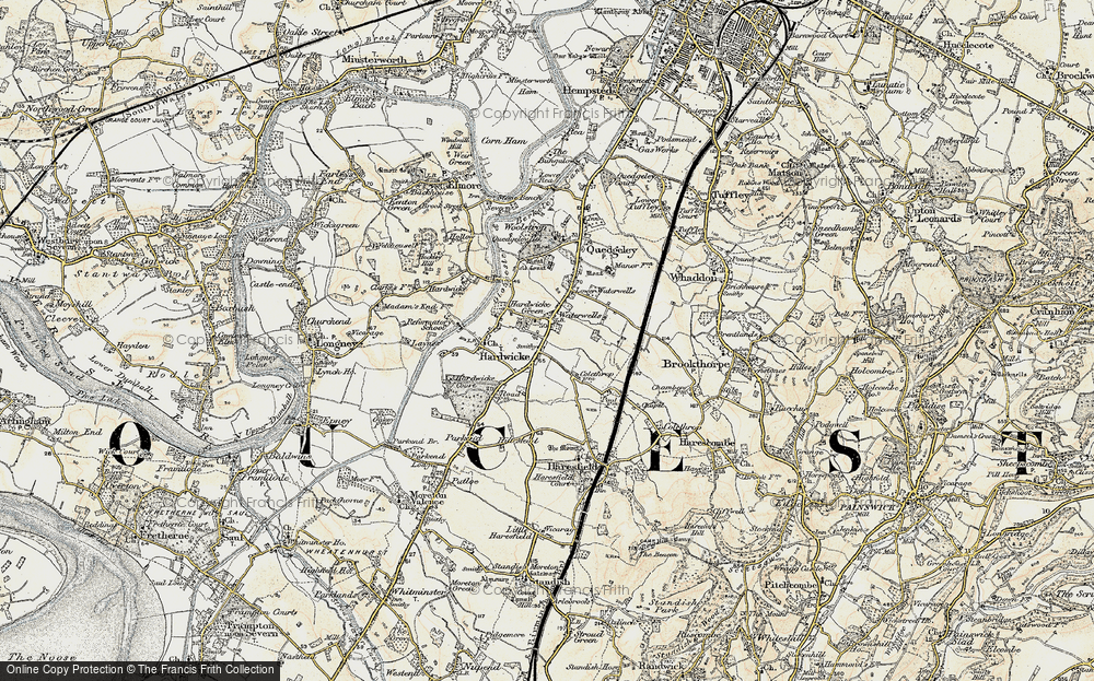 Old Map of Historic Map covering Gloucester and Sharpness Canal, The in 1898-1900