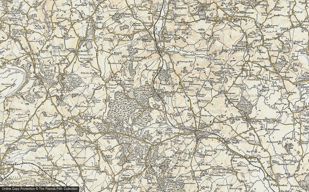 Old Map of Four Oaks, 1899-1900 in 1899-1900