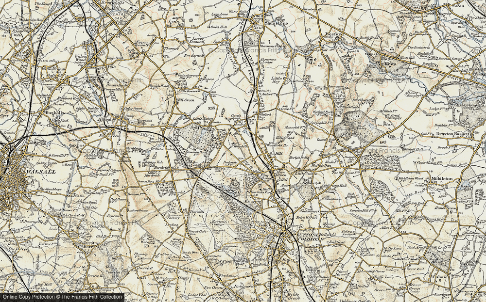 Old Map of Four Oaks, 1902 in 1902