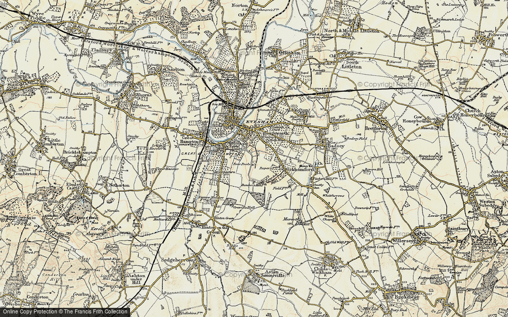 Old Map of Four Pools, 1899-1901 in 1899-1901