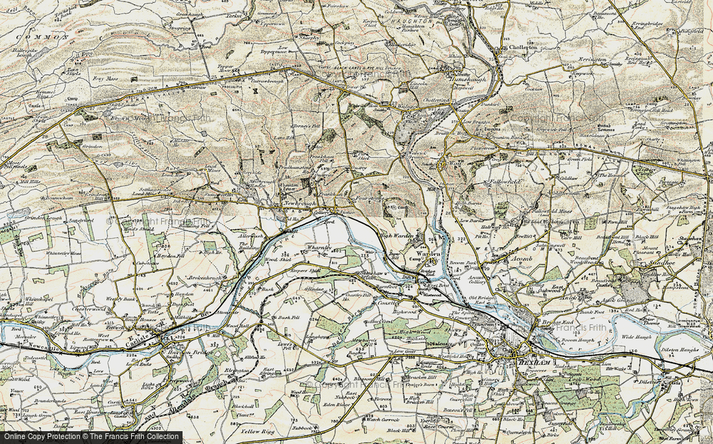 Old Map of Fourstones, 1901-1903 in 1901-1903