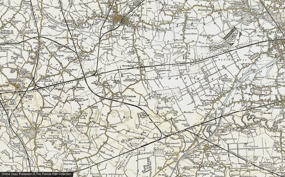 Old Map of Fowley Common, 1903 in 1903