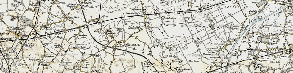 Old map of Fowley Common in 1903