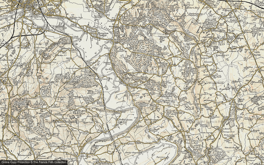 Old Map of Fownhope, 1899-1901 in 1899-1901