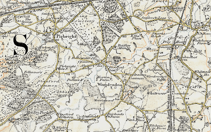 Old map of Fox Corner in 1897-1909